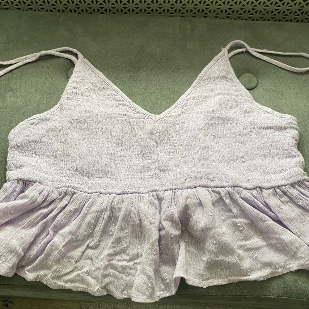 Aeropostale Lavender Crop Tank Juniors Large